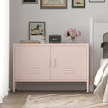 Metal Cabinets,2 Door Cabinet with Adjustable Shelf,Pink Storage Cabinet for Bedroom,Living Room,Pink