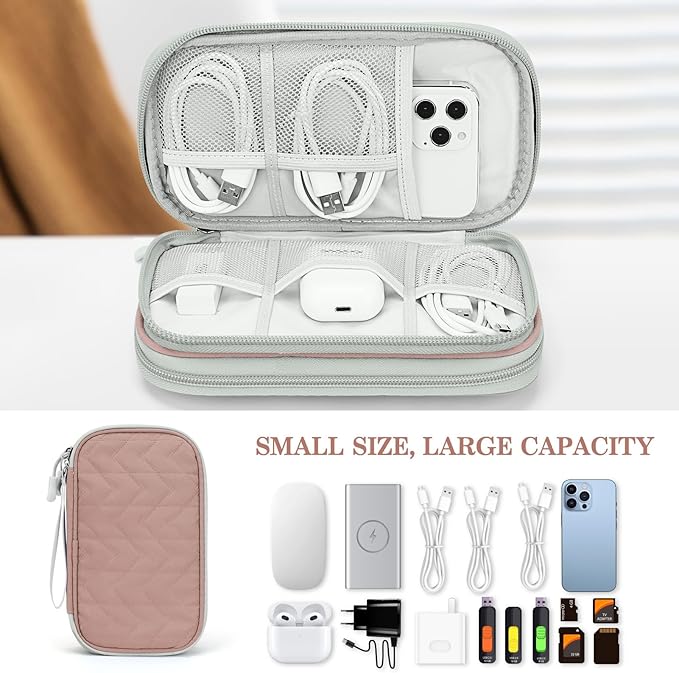 FYY Electronic Organizer, Travel Tech Pouch Bag, Waterproof, Double Layers - Image 6