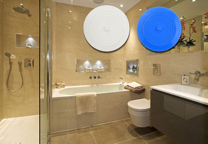 V-TOP Bath Tub Drain Stopper 2 Pack, 6 inch Silicone Drain Cover Tub Plug | - Image 8