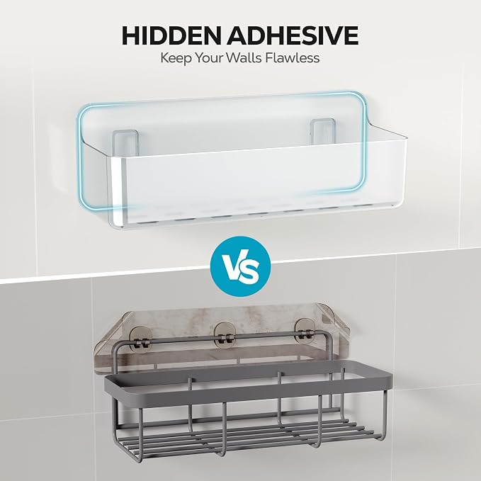 Nieifi Adhesive Shower Shelves, 4 Pieces - Image 6
