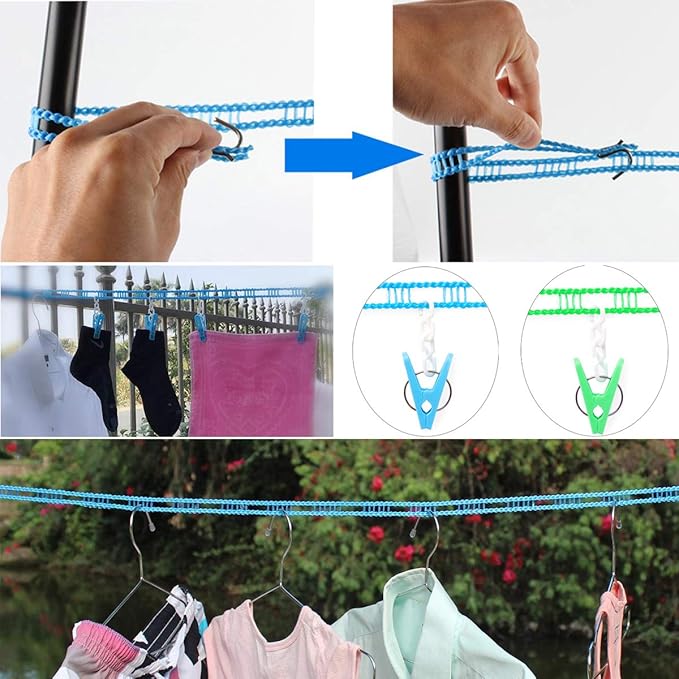 Foshine Clotheslines 2 Pack, Drying Rope - Image 5