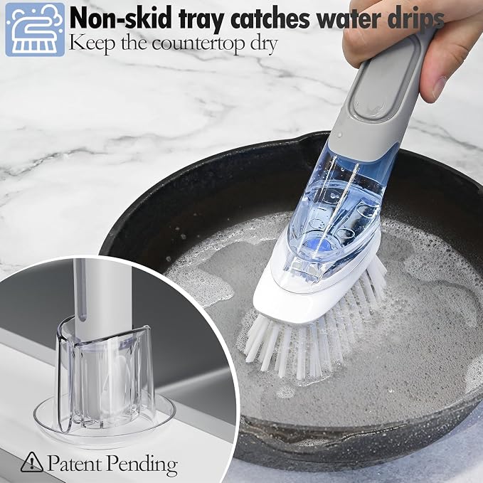 RIMAY Soap Dispensing Dish Brush Set - Image 2