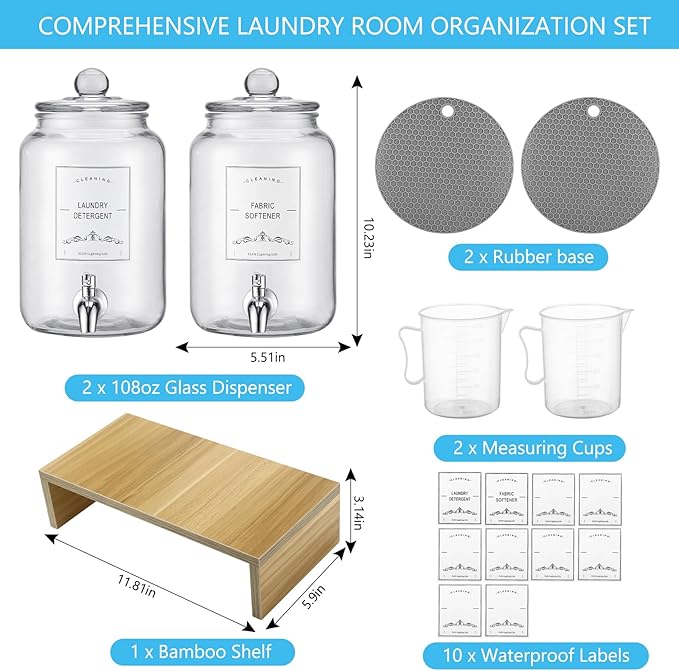 2-Pack Glass Laundry Detergent Dispenser - Image 6