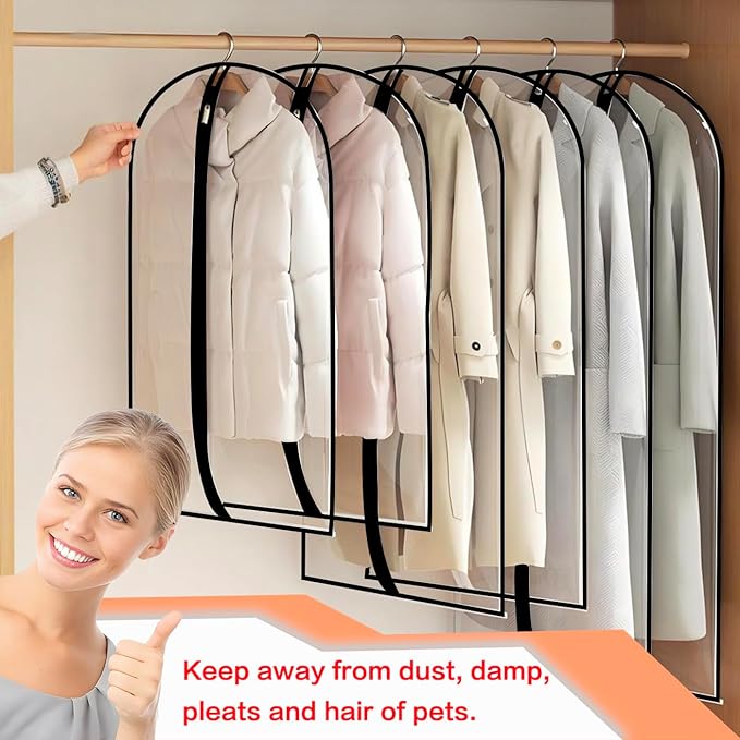 Garment Bags for Hanging Clothes Travel Clothes Storage Bags Closet Cover for - Image 5