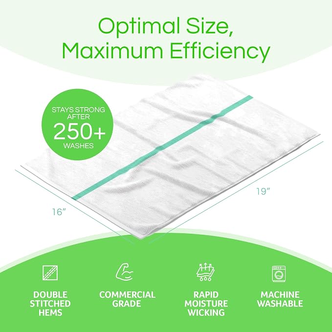 Towels N More 24-Pk 16x19 30 Oz. Absorbent Cotton Kitchen Bar Mop Towels - Image 3