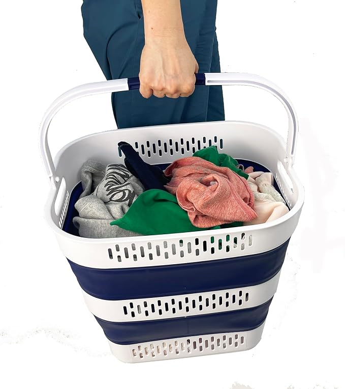 SAMMART 38L Collapsible Plastic Laundry Basket - Image 5
