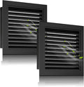 2-Pack Aluminum Gable Vent 18" x 18" with Screen - Optimal Airflow Design, Ideal Attic Vents for Houses, Vent Opening: 16" x 16", Black