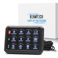BEAMTECH 12 Gang Switch Panel, RGB Multifunction Switch Toggle Momentary Pulsed Circuit Control Relay System Box Auxiliary Touch Control Switch LED Light Controller for Car Truck Van Off Road ATV UTV