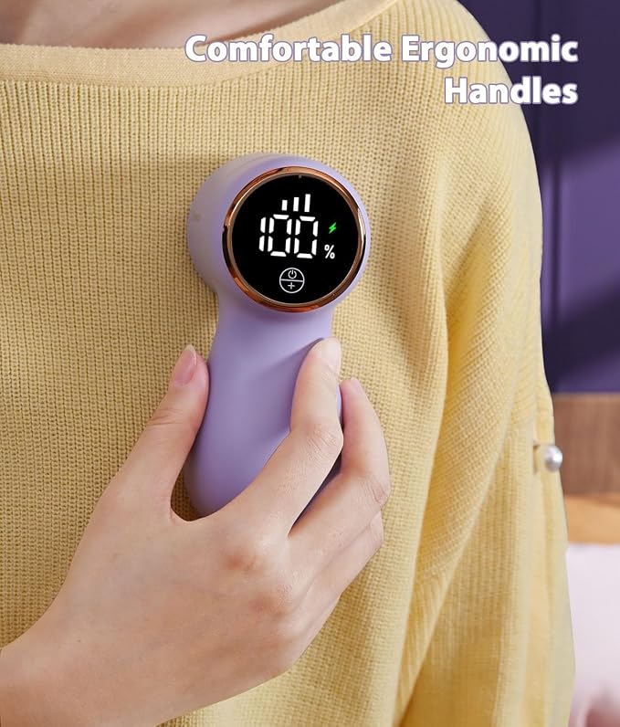 Rechargeable Fabric Shaver, Lint Remover, 3-Speed Sweater Shaver - Image 6