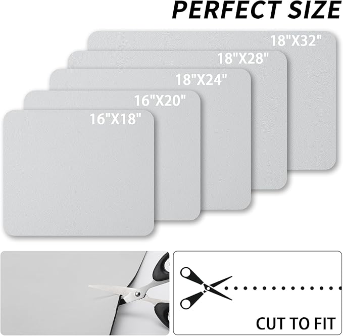 Dish Drying Mat for Kitchen Counter, Heat Resistant Drainer Mats with Non-slip Rubber Backed, Hide Stain Kitchen Super Absorbent Draining Mat, Easy to Clean Dish Rack Pad, Light Grey 16"x18"