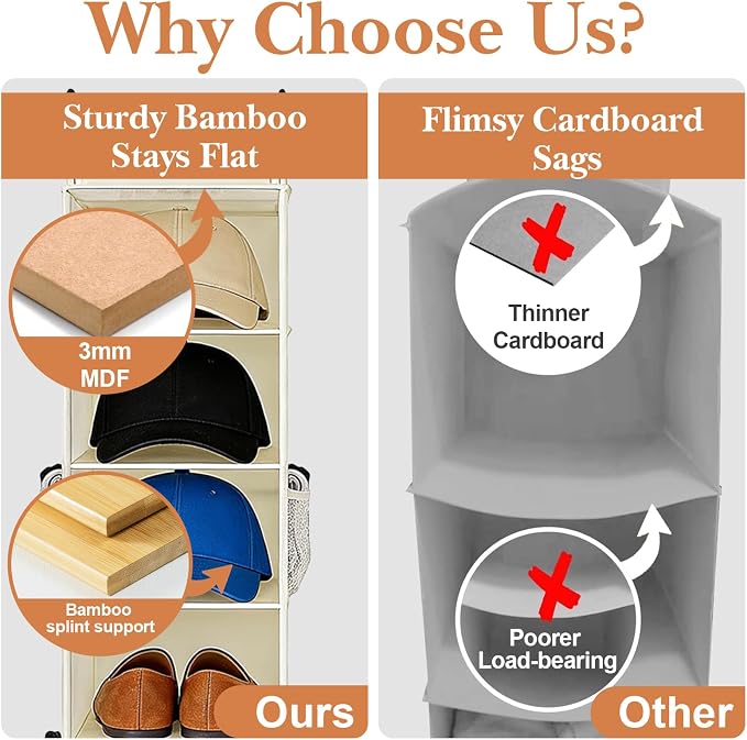 Hanging Shoe Organizer for Closet - Image 6