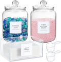 Glass Jars and Dryer Sheet Holder, Dispenser Set by MakeLifeBetterEasier