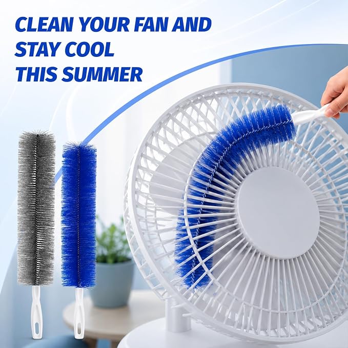 2Pcs Bendable Microfiber Head, Fan Cleaning Brush Bendable Cobweb Duster - Image 2