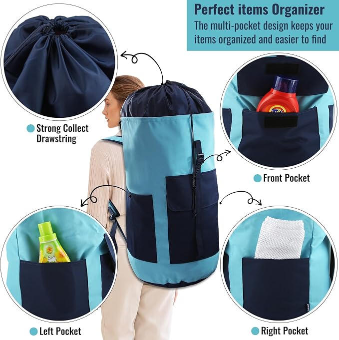 JOINPRO Laundry Bag Backpack, 125L Extra Large Laundry Backpack - Image 4