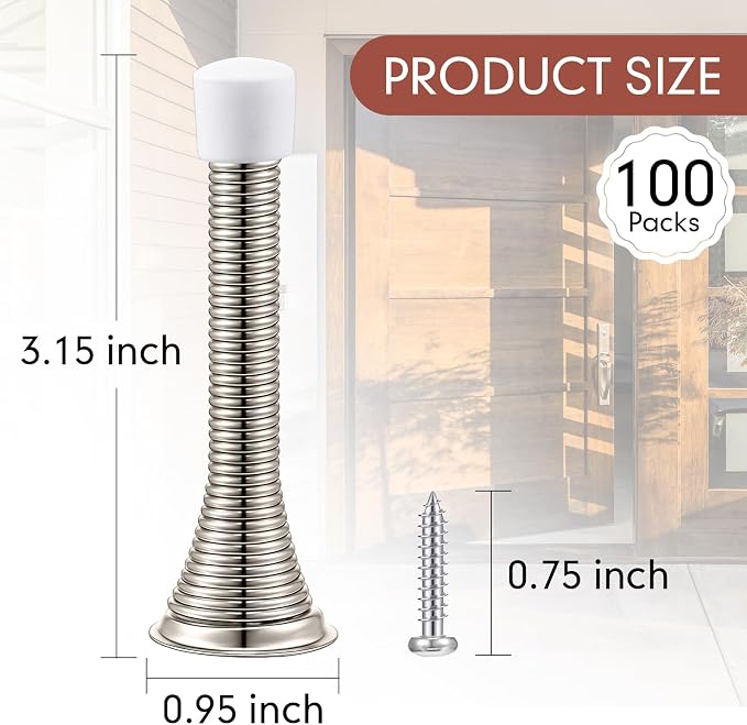 Newwiee 100 Pack Spring Door Stop - Image 2