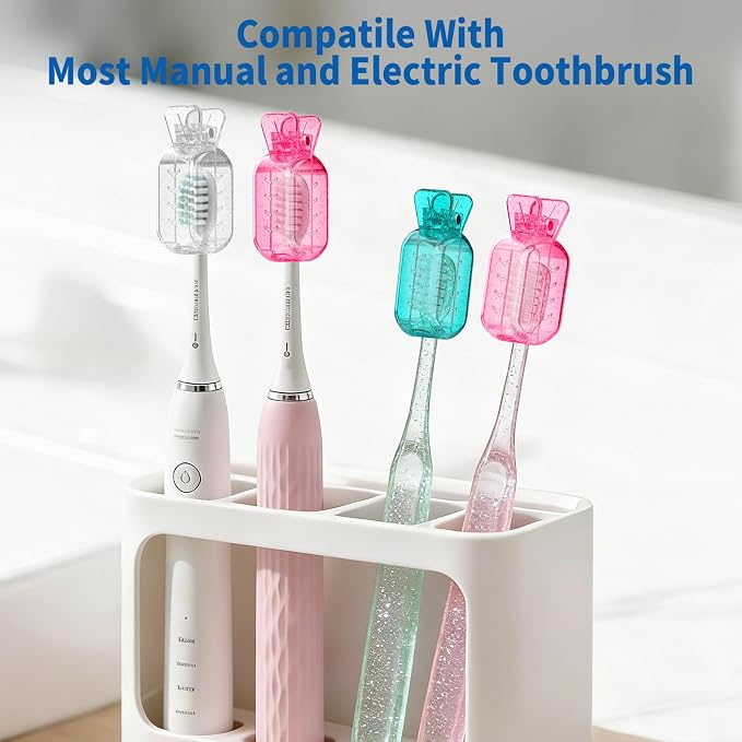 Toothbrush Covers Caps, Clip-On Toothbrush Protector - Image 2