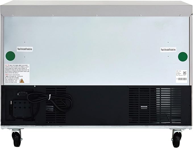 Kratos Commercial Undercounter Freezer, 2 Door 60" Wide All Stainless Steel Freezer for Restaurants, 15 Cubic Ft, 115V (67K-306)