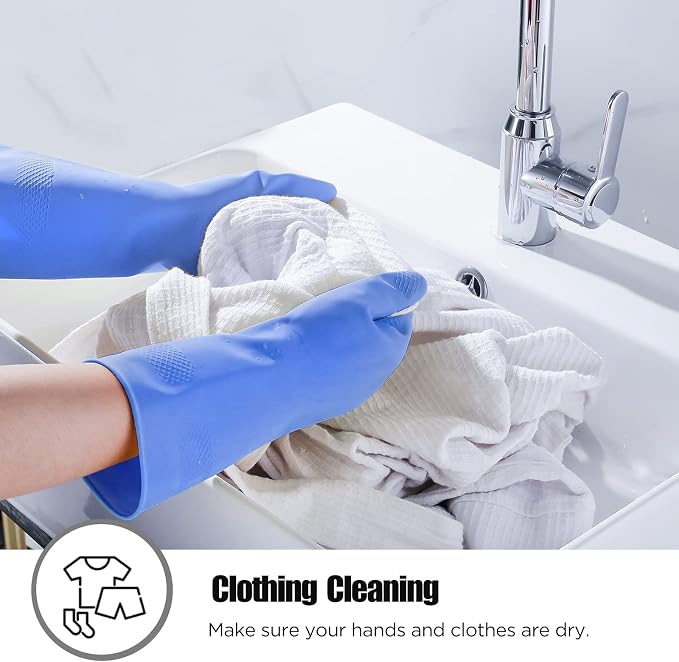 Rubber gloves dishwashing 2 or 4 Pairs - Image 4