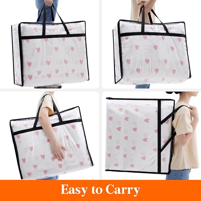 Lifewit 2 Pack Clear Clothes Storage Bags, 110L Plastic Blanket Storage Bag - Image 6