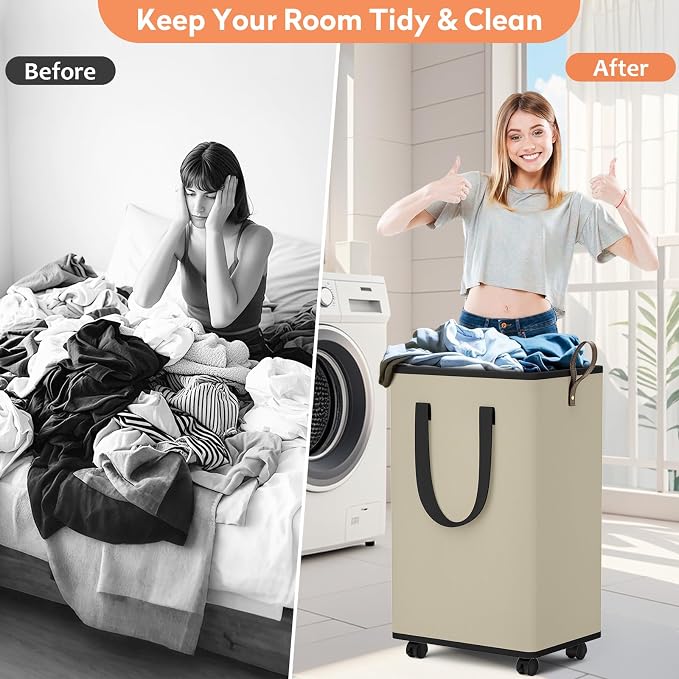 SpaceTrove Rolling Laundry Basket - Image 5