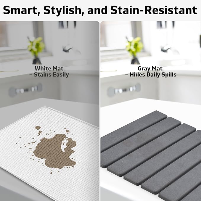 2 PCS Large Stone Dish Drying Mat - Image 5