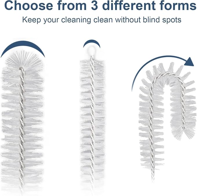 Ixiaoyoo 12 Pcs Bottle Cleaner Brushes Set, 11.8 Inch Nylon Cleaning Brush | - Image 3