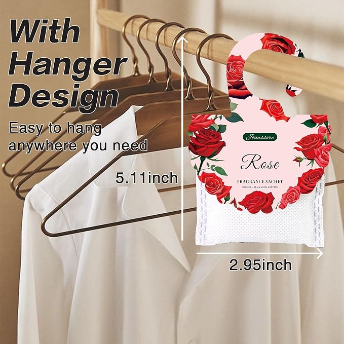 15Pack Rose Scented Sachets for Drawers and Closets, Home Fragrance Sachet - Image 3