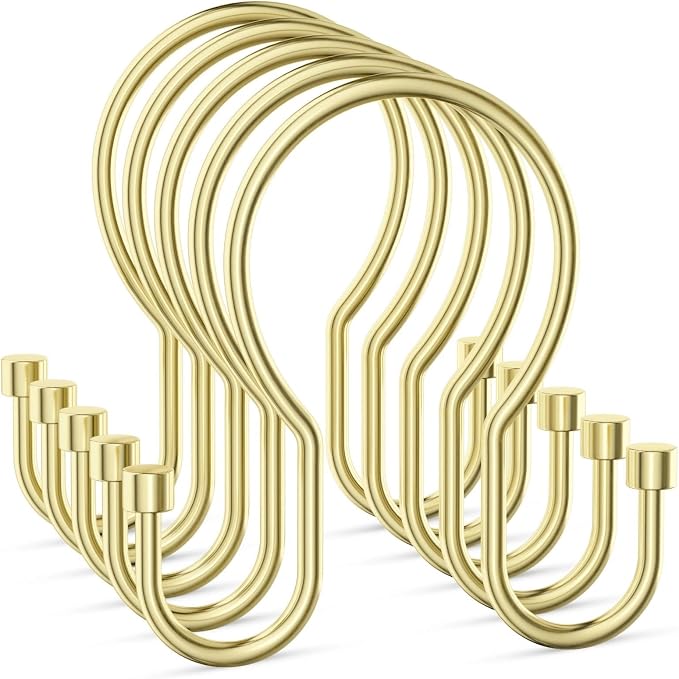 Goowin Shower Curtain Hooks, Simple Shower Curtain Rings, Sturdy Shower Curtain by Goowin