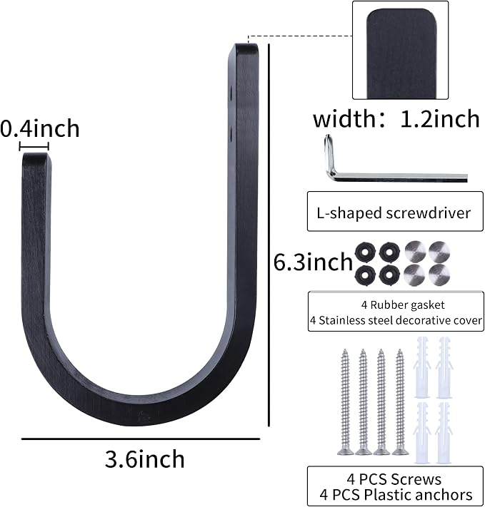 2 Pack Curtain Tiebacks Wood Curtain Holdbacks U Shaped Curtain Hooks Curtain - Image 4