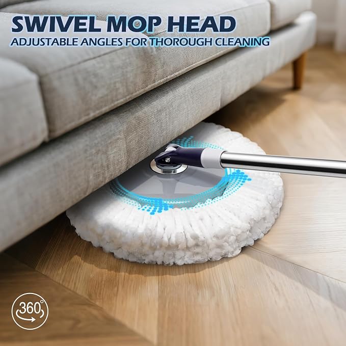 Spin Mop and Bucket Set, Masthome EasyWring Microfiber Spin Mop - Image 5