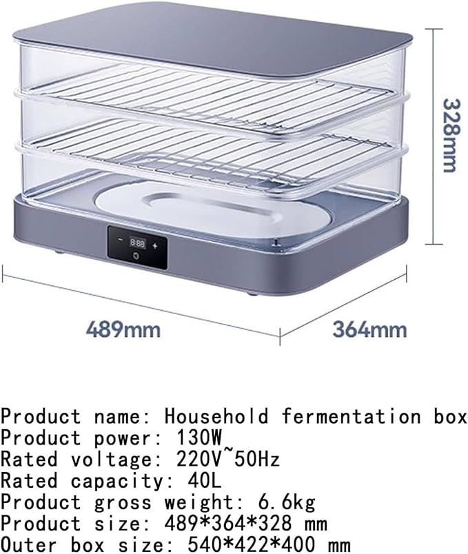 40L Bread Proofing Box,Electric Dough Proofer Machine for Home,with Adjustable Temperature,Timing,and Automatic Humidity Control Fermentation Box