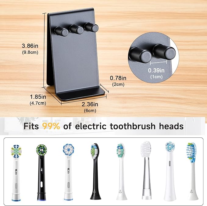 Electric Toothbrush Head Holder Adhesive or Tabletop, Tooth Brush Holder - Image 7