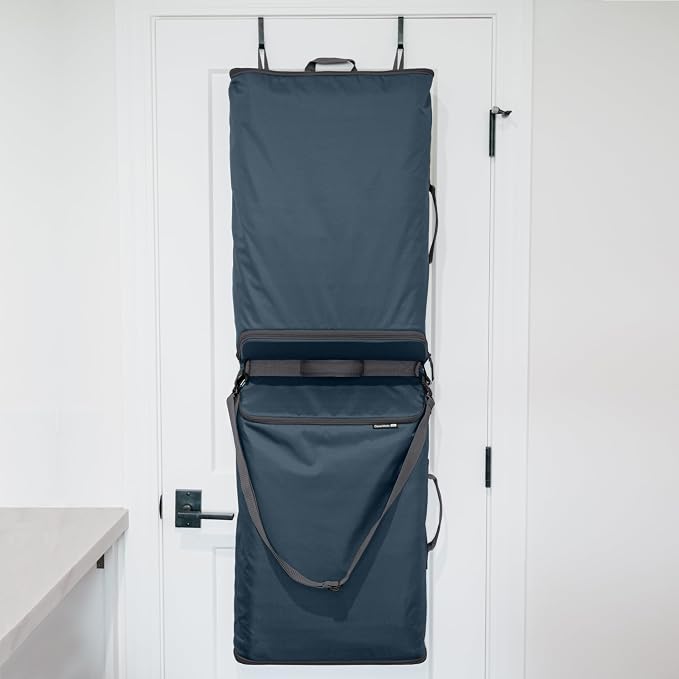 CleverMade Over-the-Door Double Laundry Hamper, 43L Laundry Organizer Ocean by CleverMade
