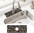Halloween Kitchen Sink Splash Guard Faucet Mat, Farmhouse Sink Splash Guard by puwbnhj