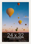 wallsthatspeak 24x32 White Picture Frame for Puzzles Posters Photos or Artwork