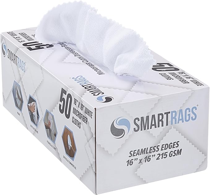 Arkwright Smart Rags Microfiber Cleaning Cloths, Lint Free 215 GSM Reusable by Arkwright