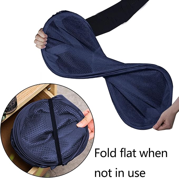 Foldable Clothes Basket Mesh Pop Up Laundry Hamper - Image 4