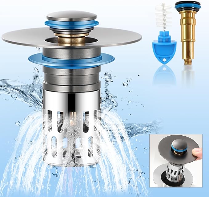Bathroom Sink Stopper, Pop Up Drain Strainer - Image 8