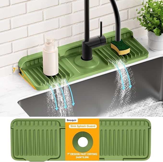 14.6 inch Faucet Mat for Kitchen Sink Splash GuardKitchen Sink Faucet Mat - Image 8