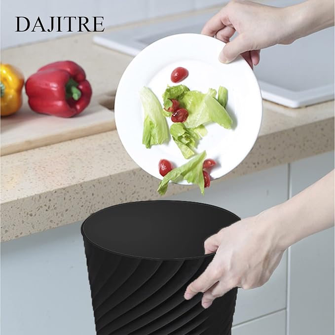 DAJITRE 1.8 Gallon Small Trash Can Wastebasket Recycling Bin Slim Profile - Image 4