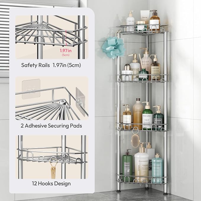 SWTYMIKI Standing Shower Caddy Corner - Image 4
