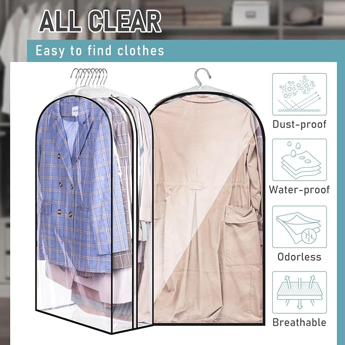 MISSLO 10" Gusseted All Clear Garment Bags - Image 5