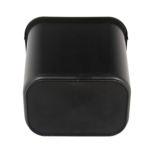 Amazon Basics Trash Can, Rectangular Commercial Office Wastebasket, 10 Gallon (Pack Of 1), 15.5"L x 11.5"W x 19.75"H, Black