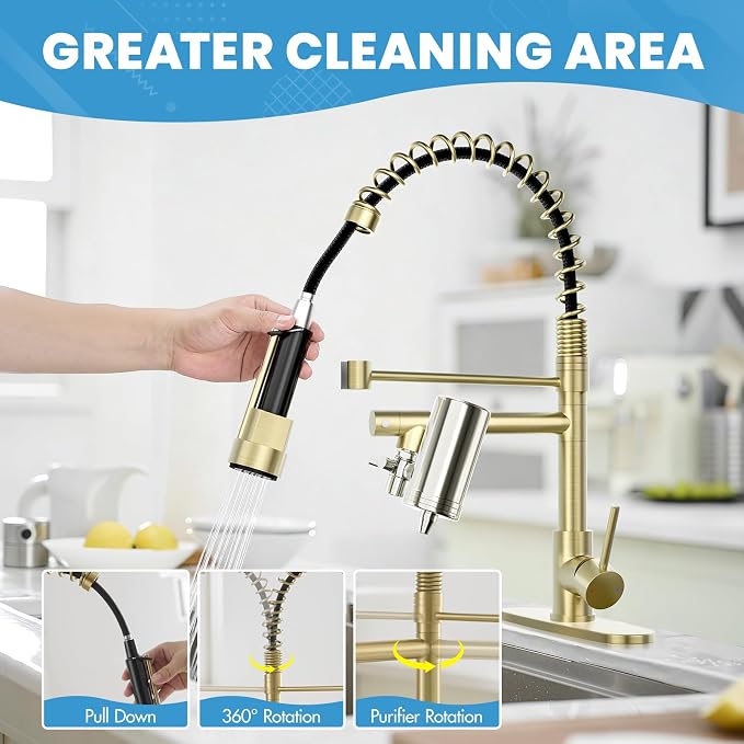 AIMADI Gold Kitchen Faucet - Image 9