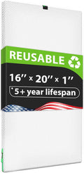 Reair 16X20X1 Air filter, Washable and Reusable Air Filter 16X20X1 for AC HVAC Furnace, MERV 8 Air Filters Machine Washable & Dryer Friendly, AC Furnace Air Filter