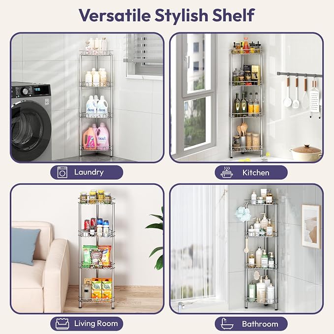 SWTYMIKI Standing Shower Caddy Corner - Image 6