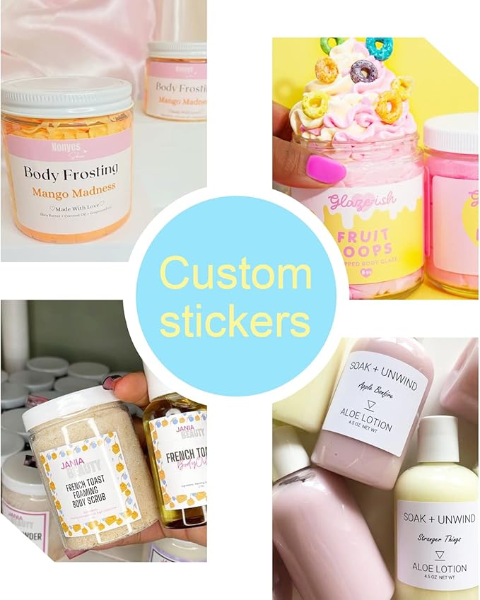 Custom 100-500 Stickers with Any Image Logo and Text. Business Logo Thank You Labels (Circle, 4 Inch)