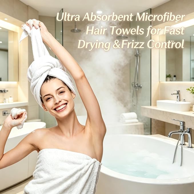 White Dual-Sided Microfiber Face Towels, Exfoliating Face Cloths - Image 9