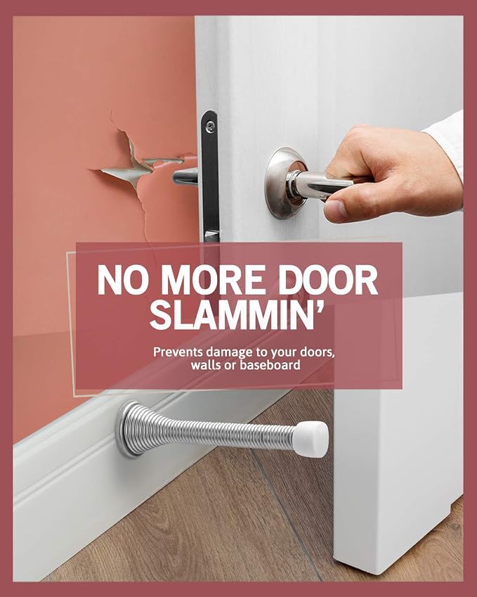 Jack N’ Drill 11-Pack Door Stopper 3 ¾-inch Heavy Duty and Flexible Door Stop - Image 2