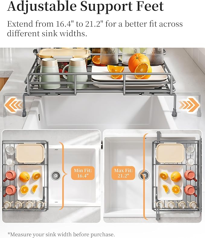 SAYZH Expandable Dish Drying Rack - Image 6